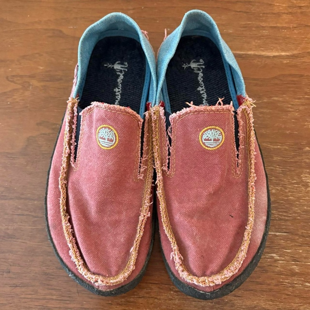 Timberland Red & Blue Boat Shoes - Picture 3 of 8